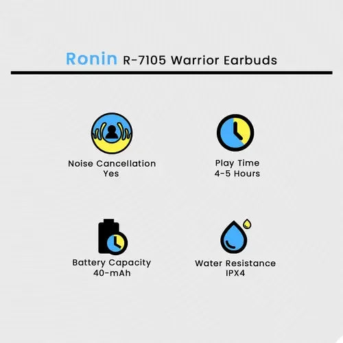 Ronin R-7105 Warrior Wireless Earbuds